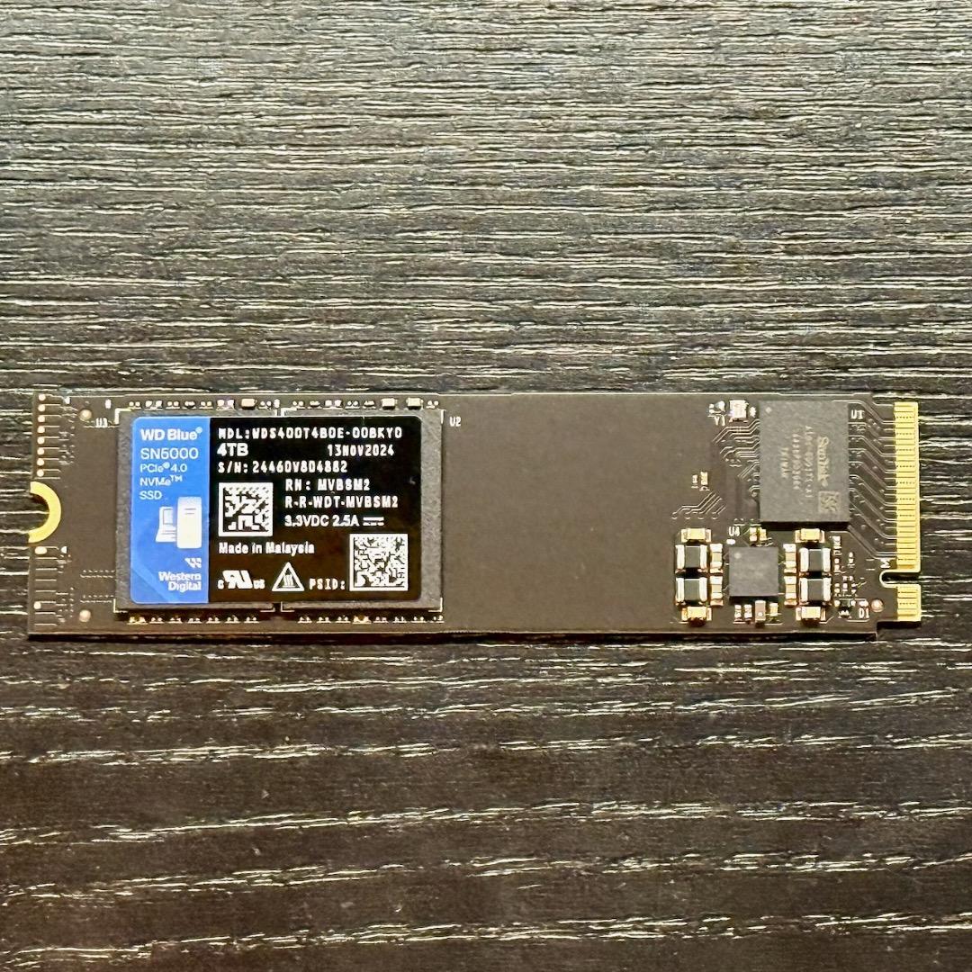 WD Blue SN5000 NVMe 4TB M.2 SSD 使用時間少
