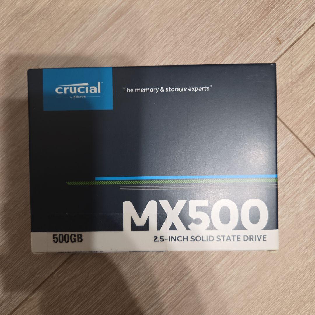 【未使用】Crucial MX500　500GB　2.5インチSSD