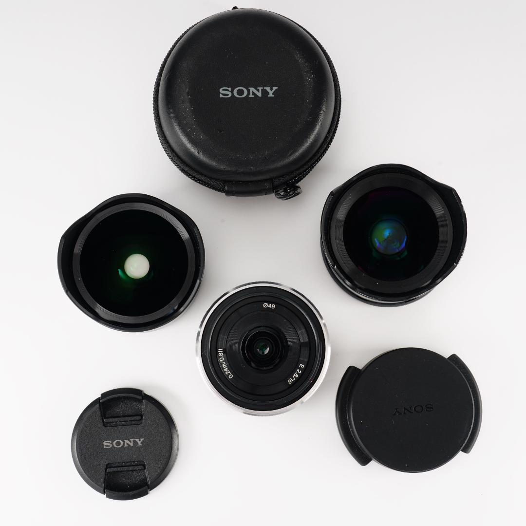 超広角＆魚眼セット　SONY SEL16F28+ワイド、フィッシュコンバーター