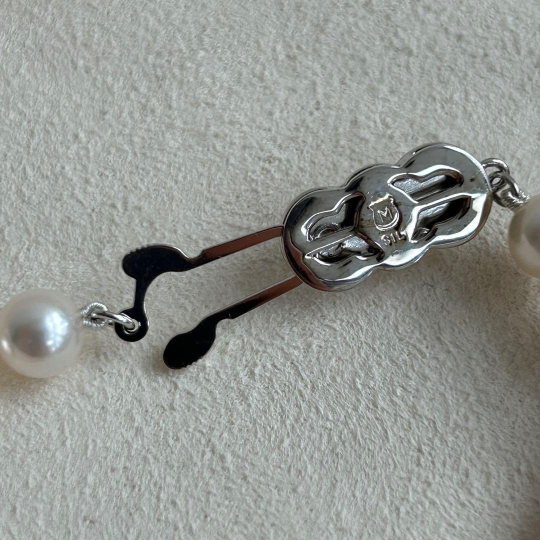 【美品・糸替え済】ミキモト　パールネックレス　約6.5-7.0㎜　約43㎝