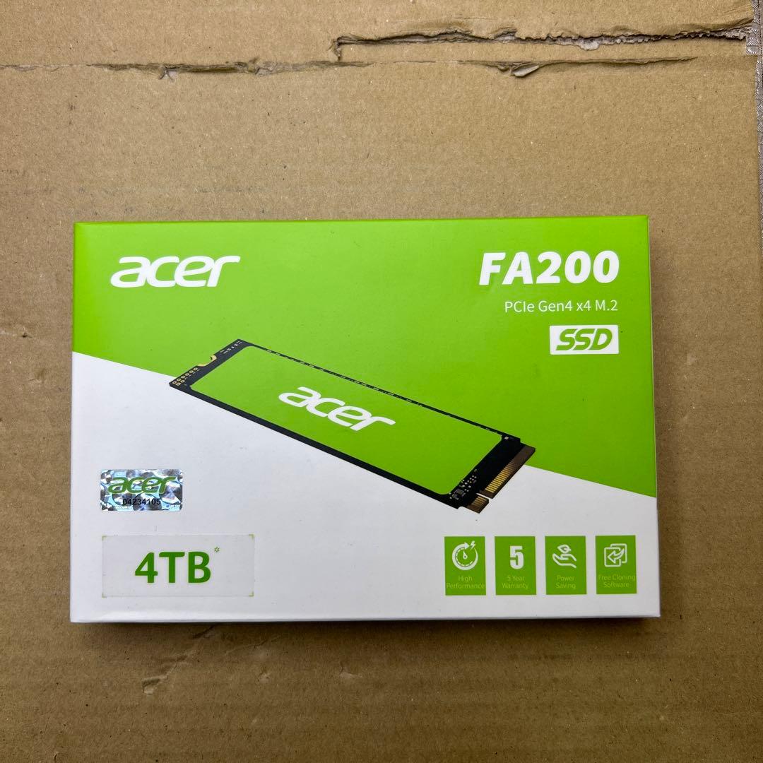 4TB♡Acer M.2 SSD FA200 PCIe Gen4×4