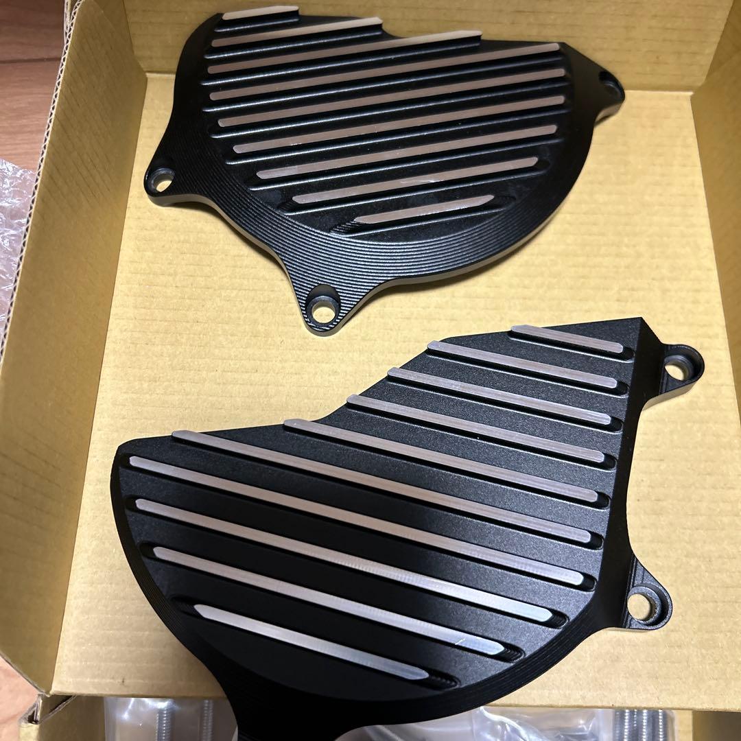 ブラックアルミバイクエンジンカバーセット