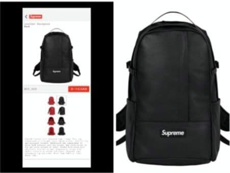 バッグ Supreme Leather Backpack Black