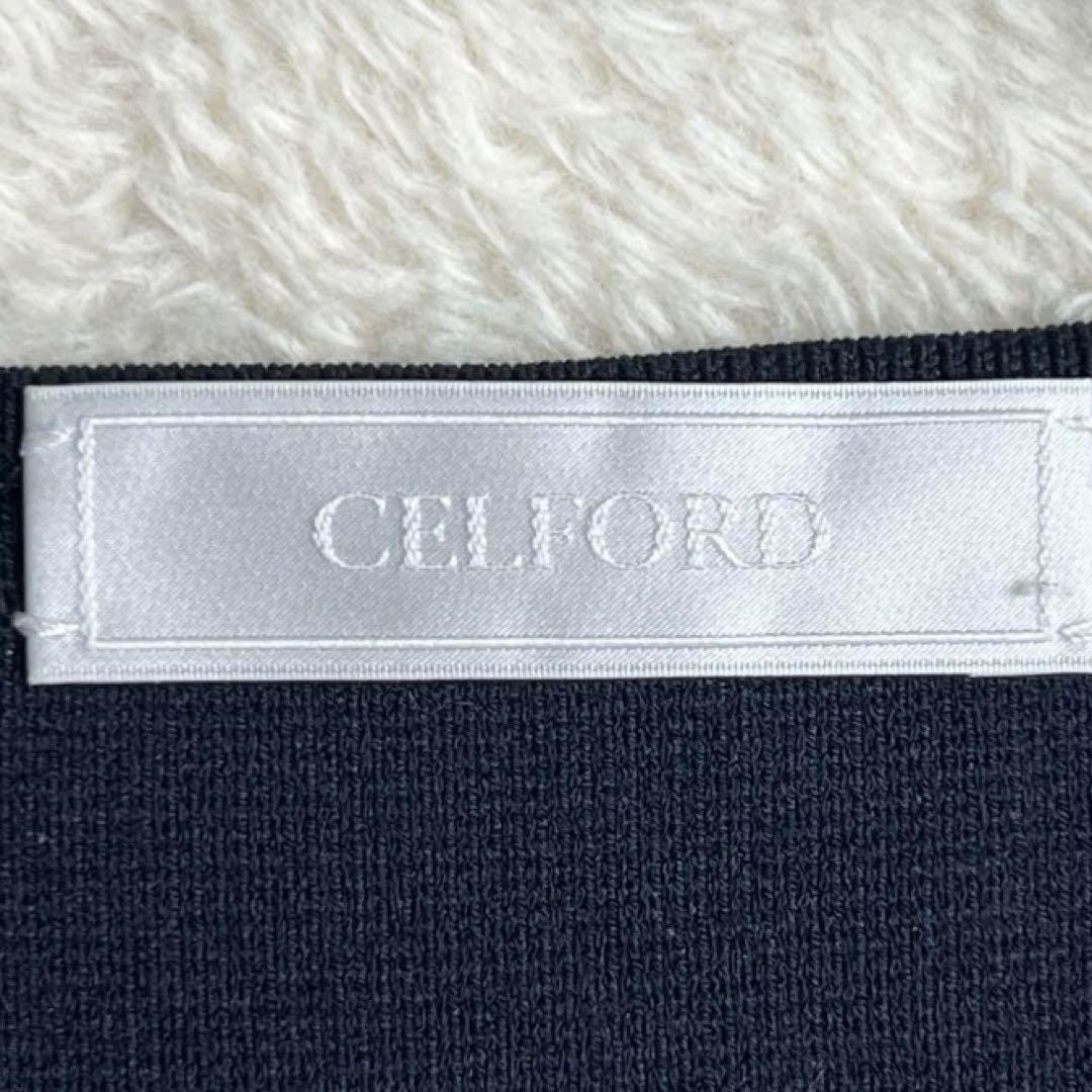 【セルフォード】レーヨンニットロングワンピース☆ノースリーブ☆クルーネック☆M