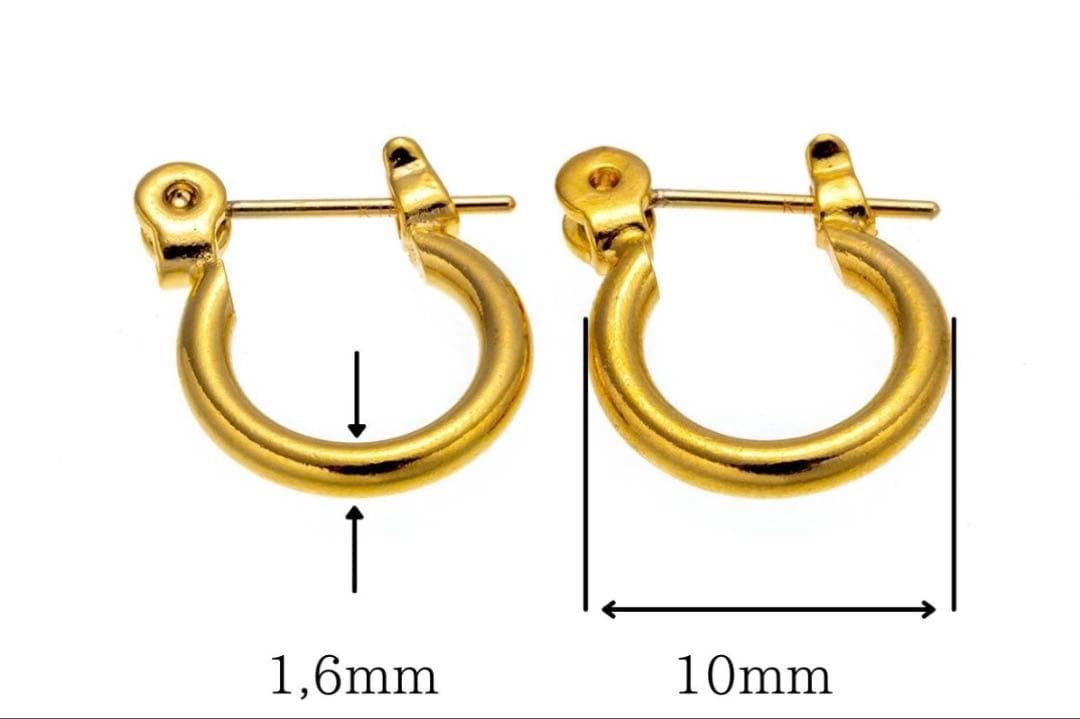 K18ゴールド フープピアス