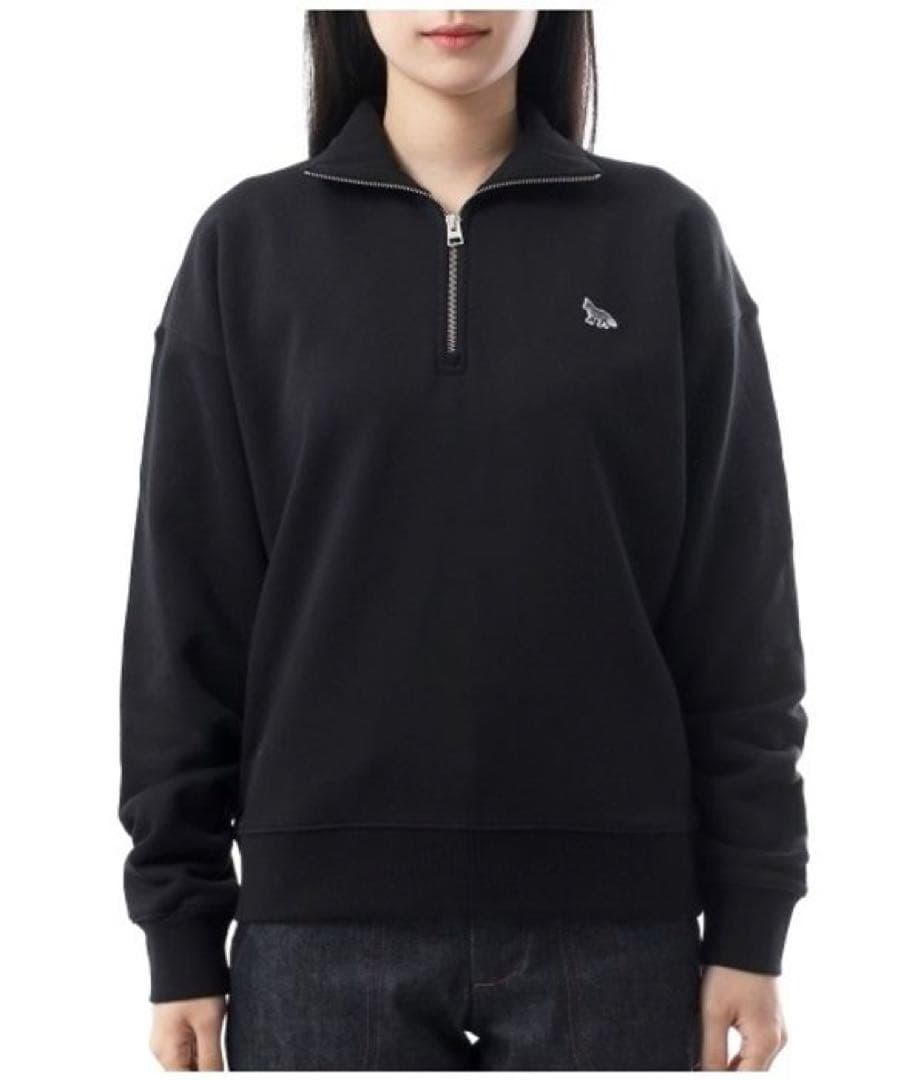 定価41800円　メゾンキツネ　ハーフジップスウェットブラック