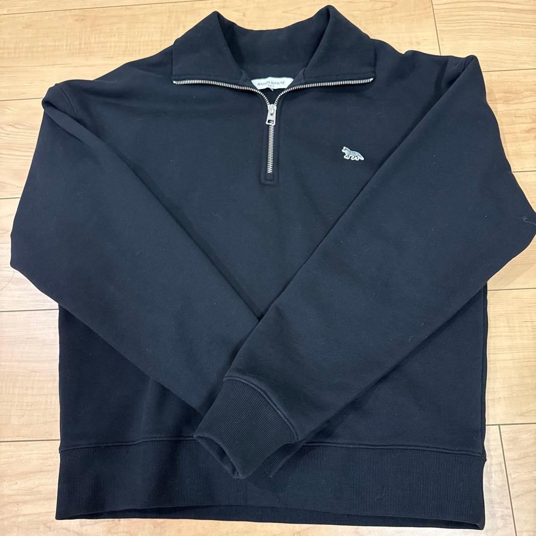 定価41800円　メゾンキツネ　ハーフジップスウェットブラック