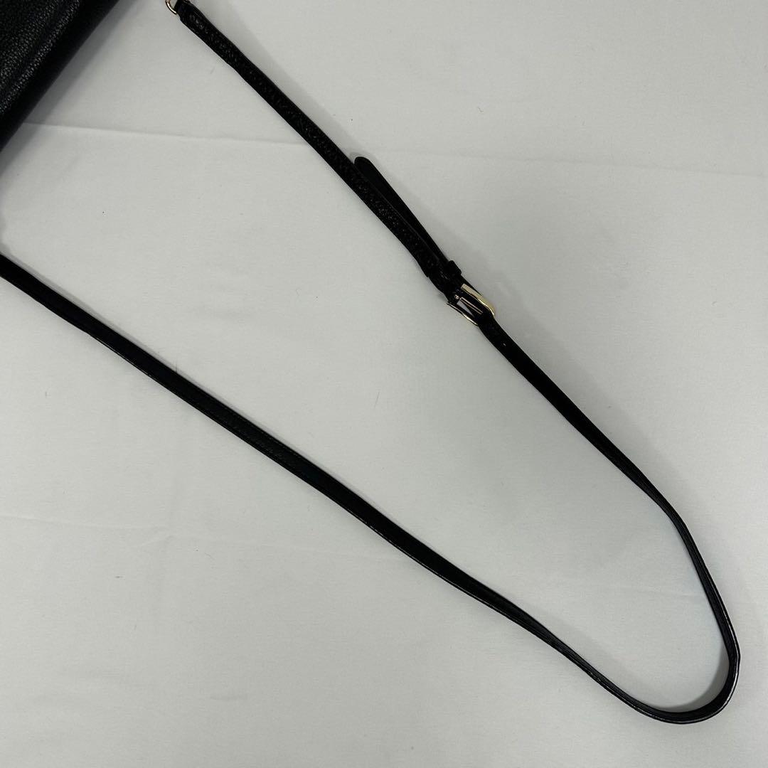 【極美品】トリーバーチ 2way ショルダーウォレット レザー 肩掛け 黒