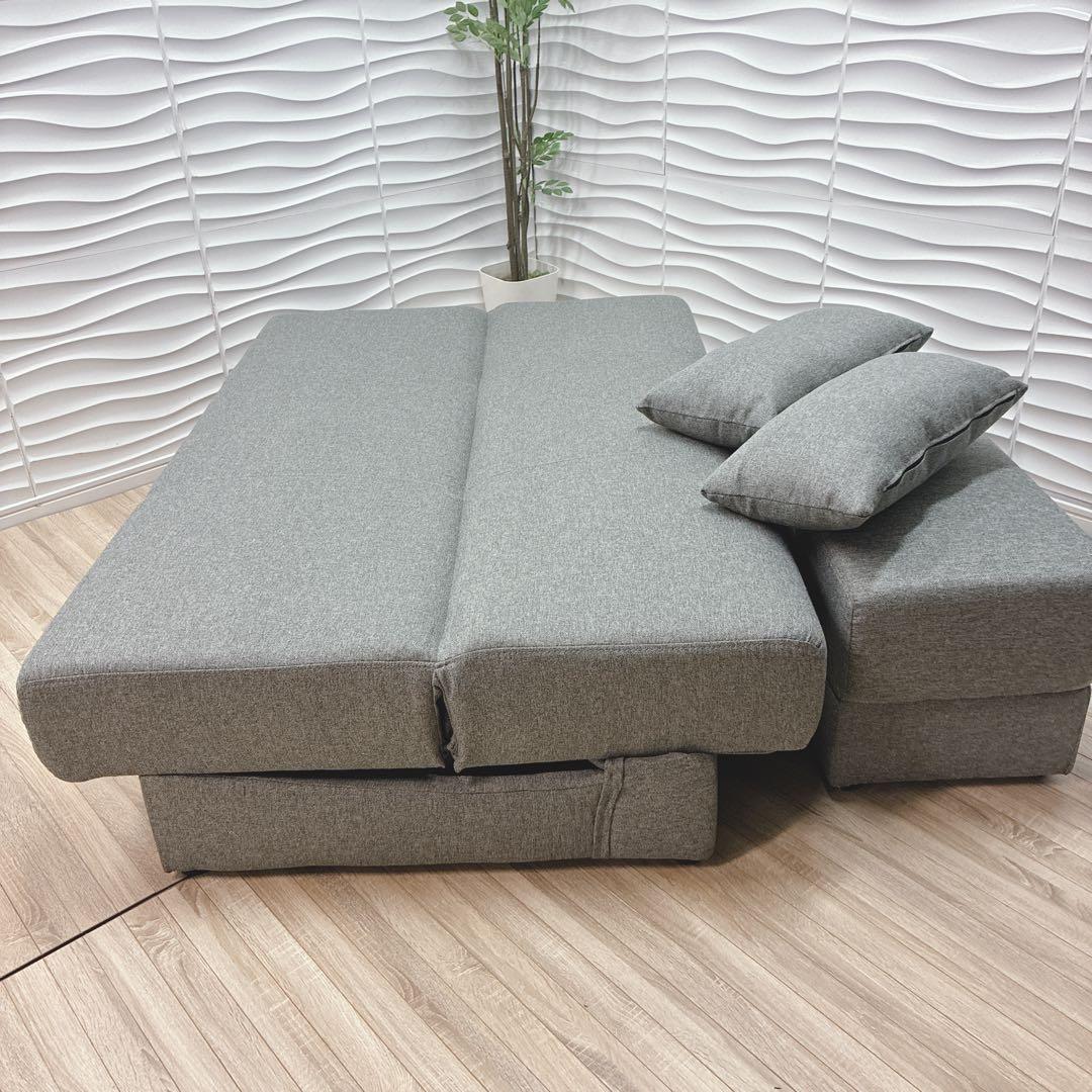 ◇大阪府 神戸市 配達料無料！◇ニトリ◇収納付きソファベッド◇スツール付き◇