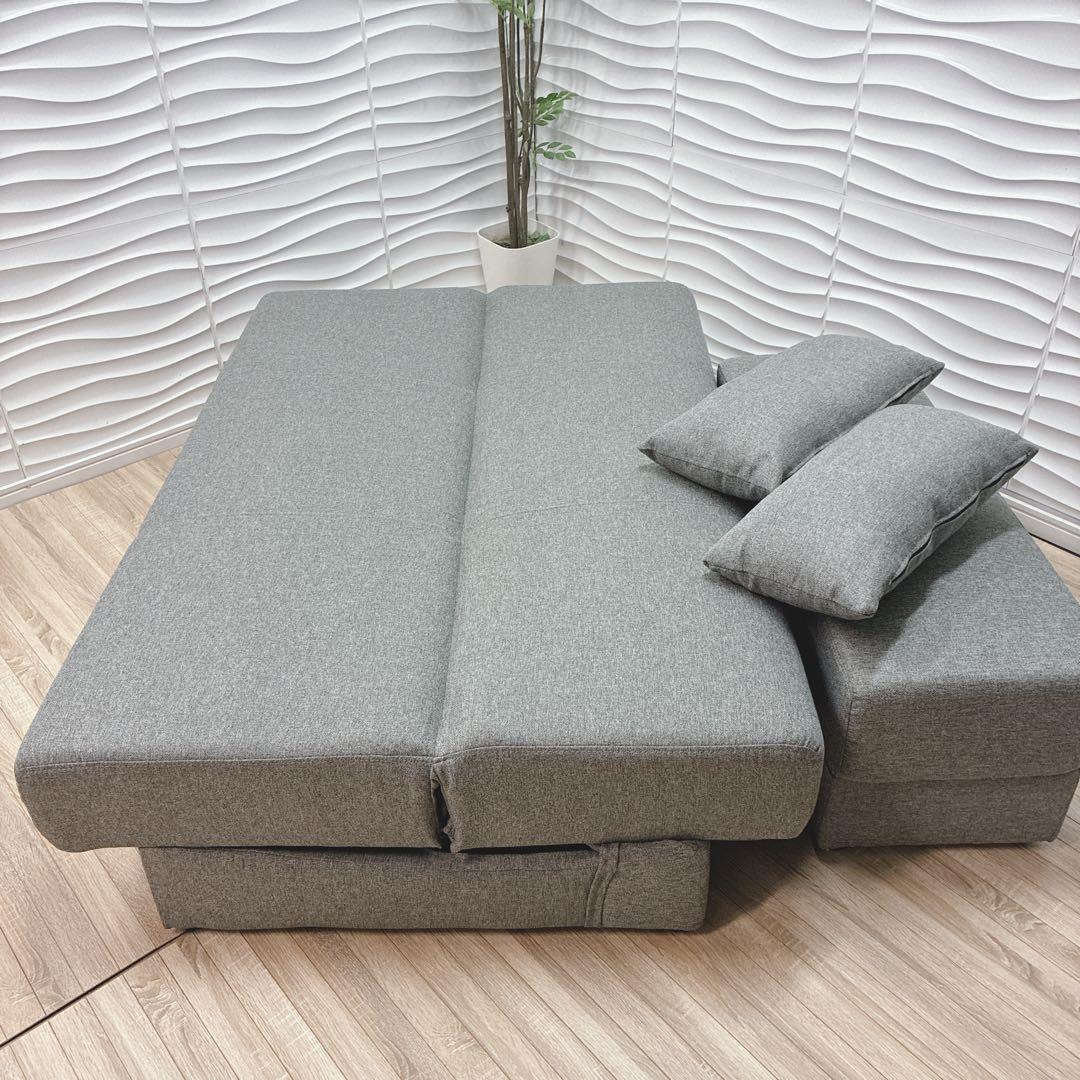 ◇大阪府 神戸市 配達料無料！◇ニトリ◇収納付きソファベッド◇スツール付き◇