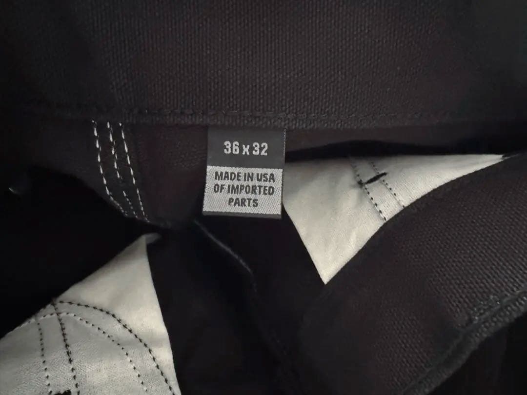 快*様 新品 USA製 Carhartt ダブルニー B01 BLK 36 x