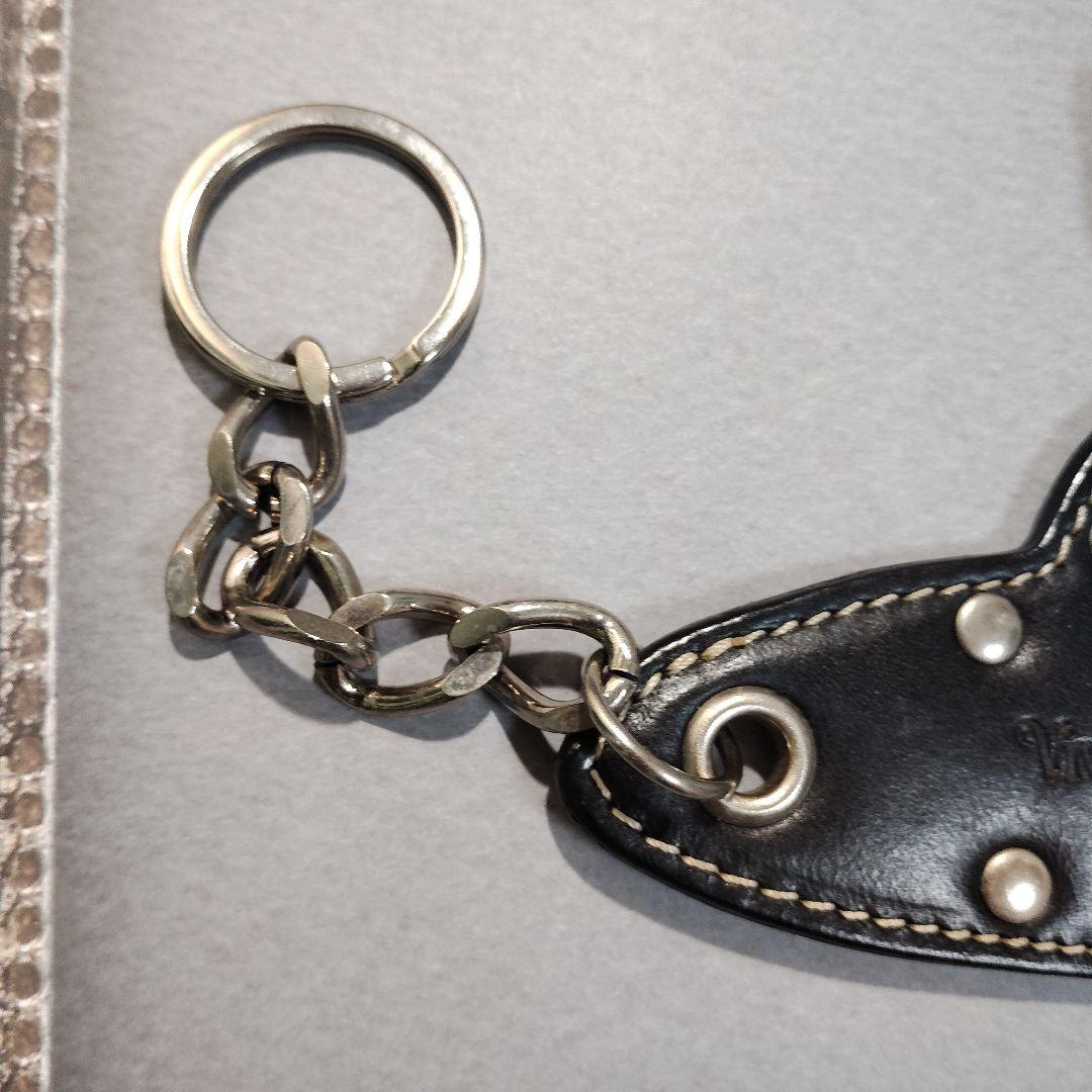 ☆希少☆Vivienne Westwood　スタッズ付き本革超ビッグキーホルダー