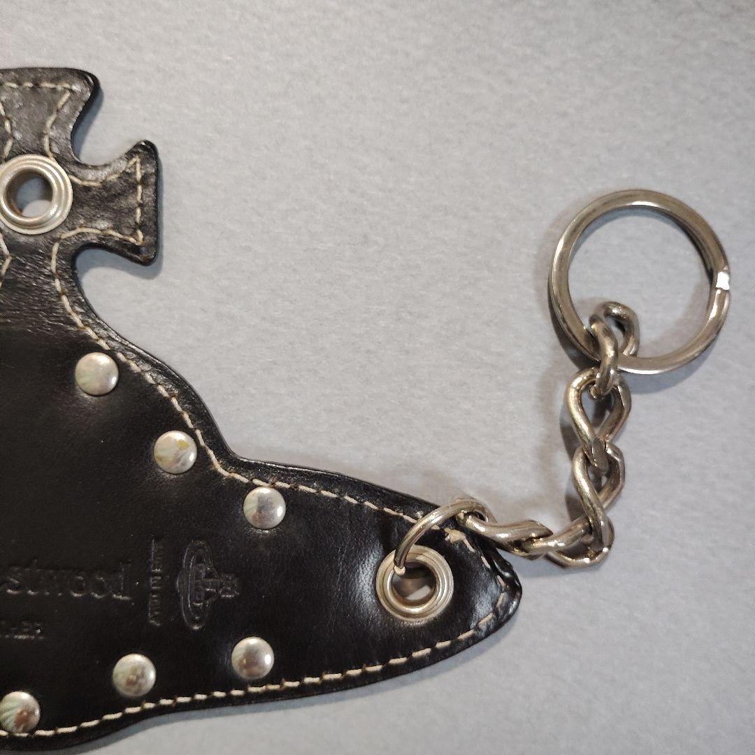 ☆希少☆Vivienne Westwood　スタッズ付き本革超ビッグキーホルダー