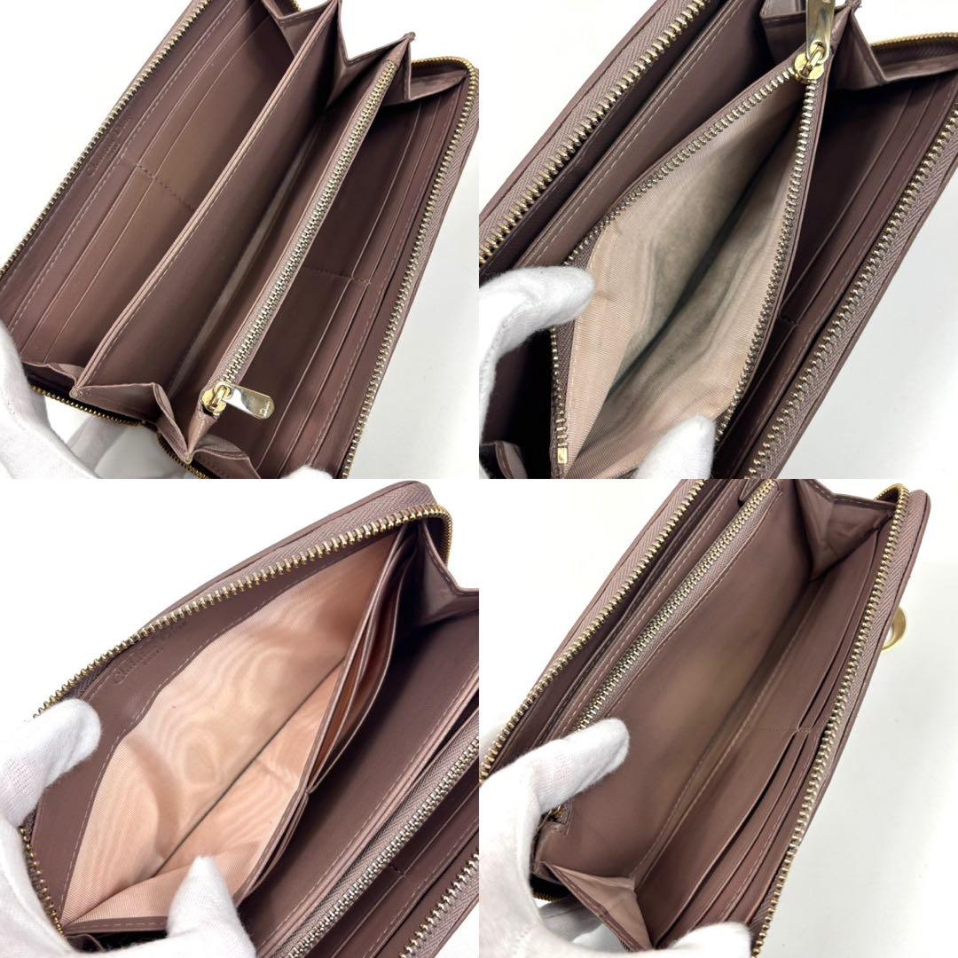 クリスチャンディオール　長財布　レディディオール　カナージュ チャーム　カード付