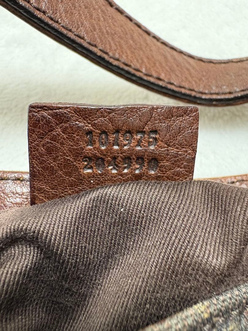 グッチ ワンショルダー ハンドバッグ GGキャンバス レザー ホースビット