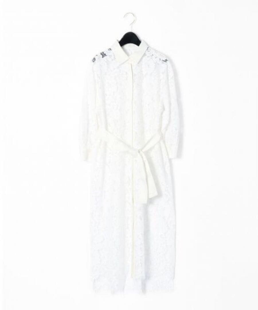 グレースコンチネンタル　コードレースシャツワンピース　ダイアグラム　フラワー