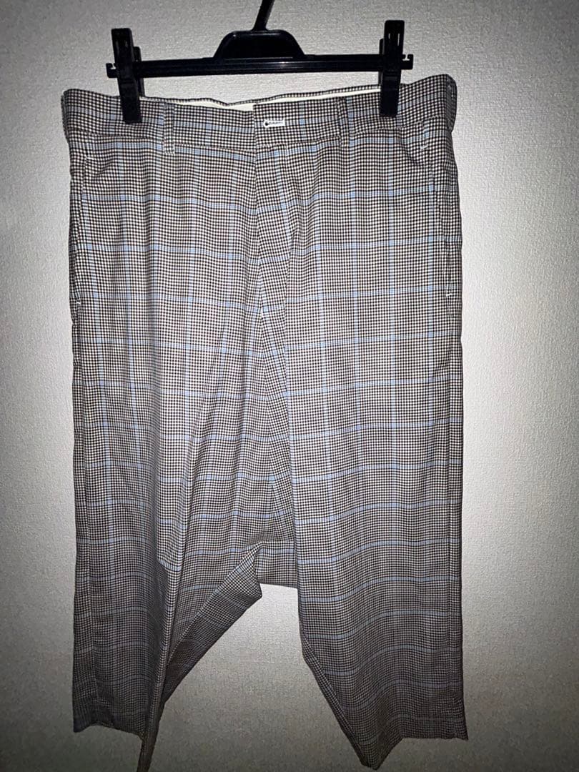 COMME des GARÇONS HOMME PLUS茶チェックサルエルパンツ