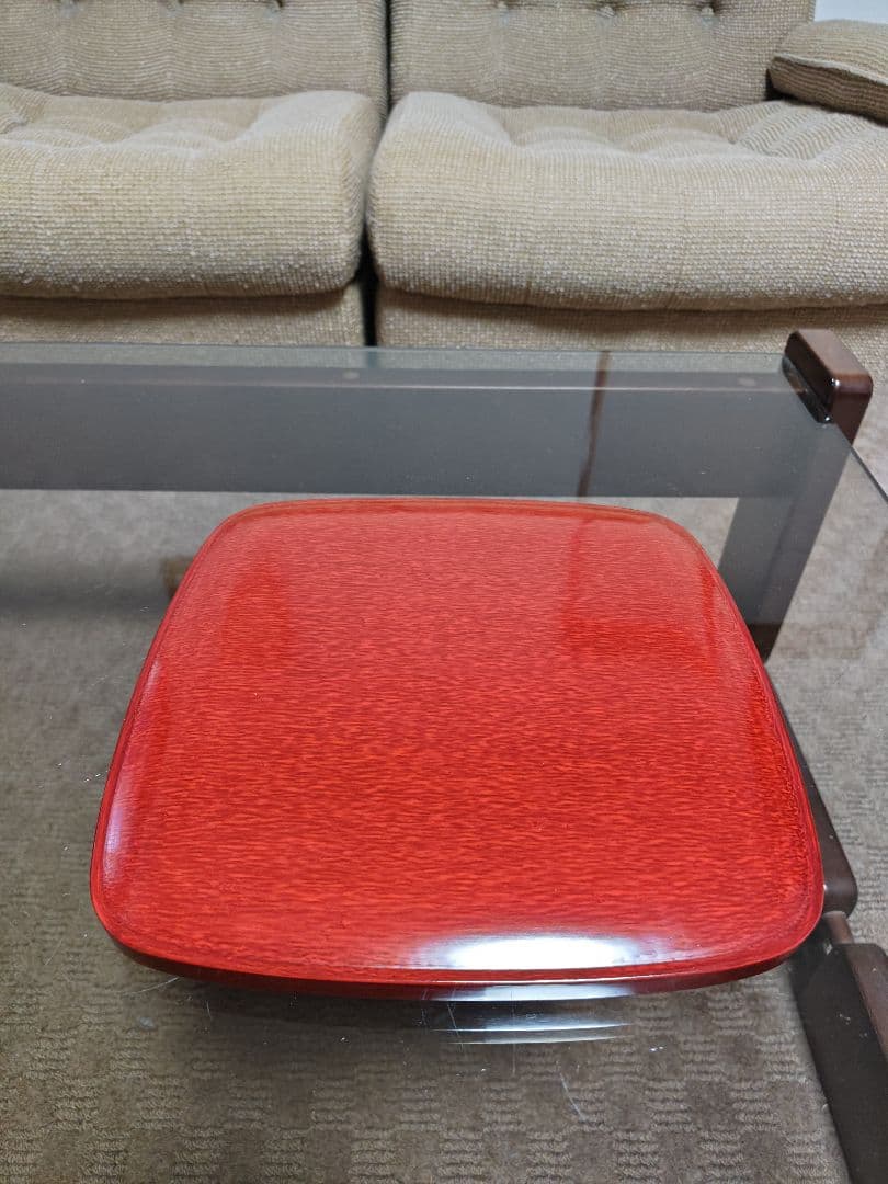 【香川漆器】8寸(24cm)四段角重(後藤塗、天然木くりぬき)