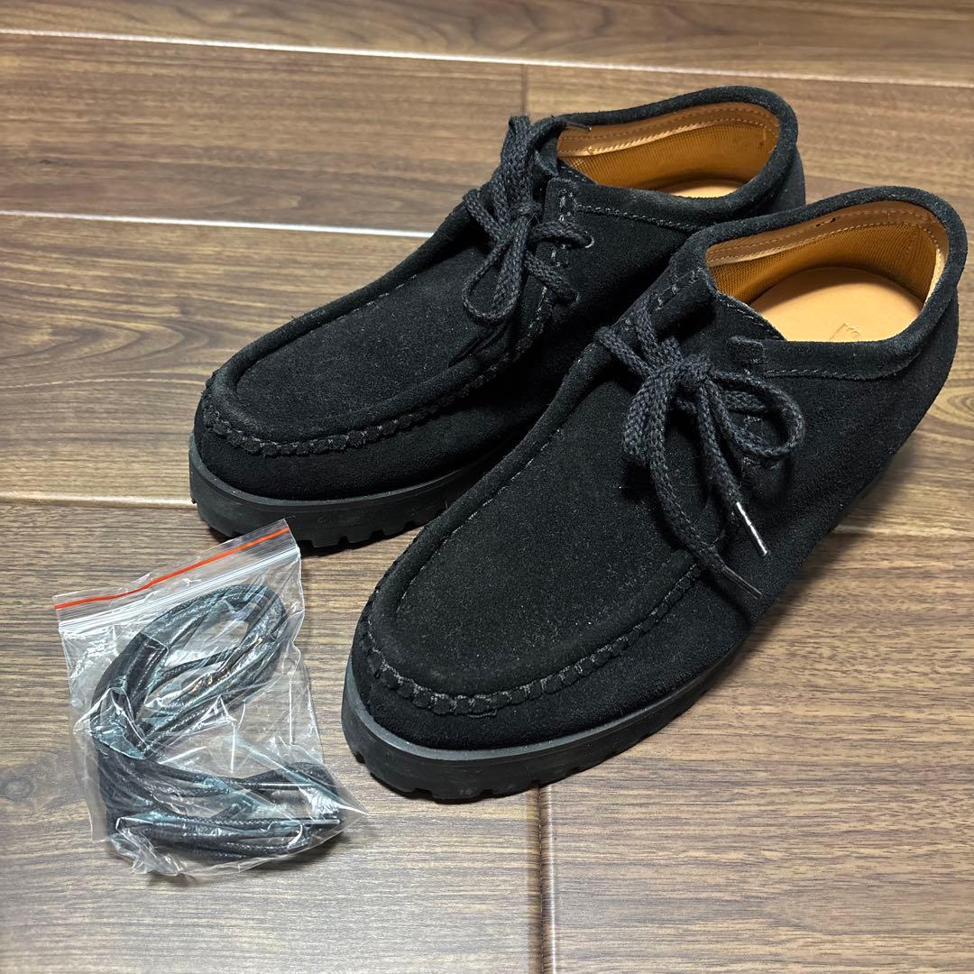 shiun BLACK SUEDE MOCCASIN XXSサイズ　37