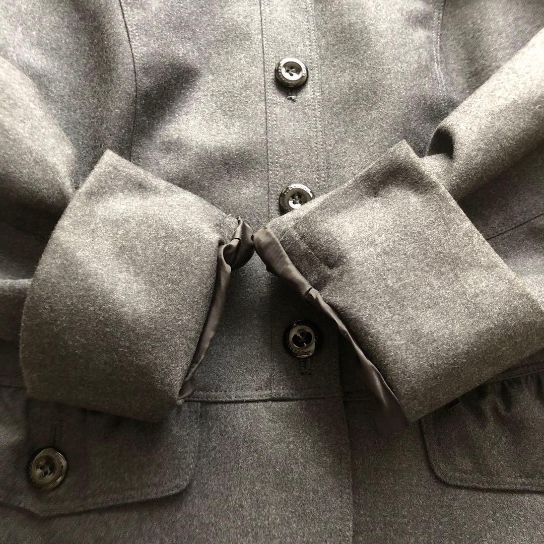 極美品♪BURBERRY LONDON♪ウールペプラジャケット　ダークグレー3L