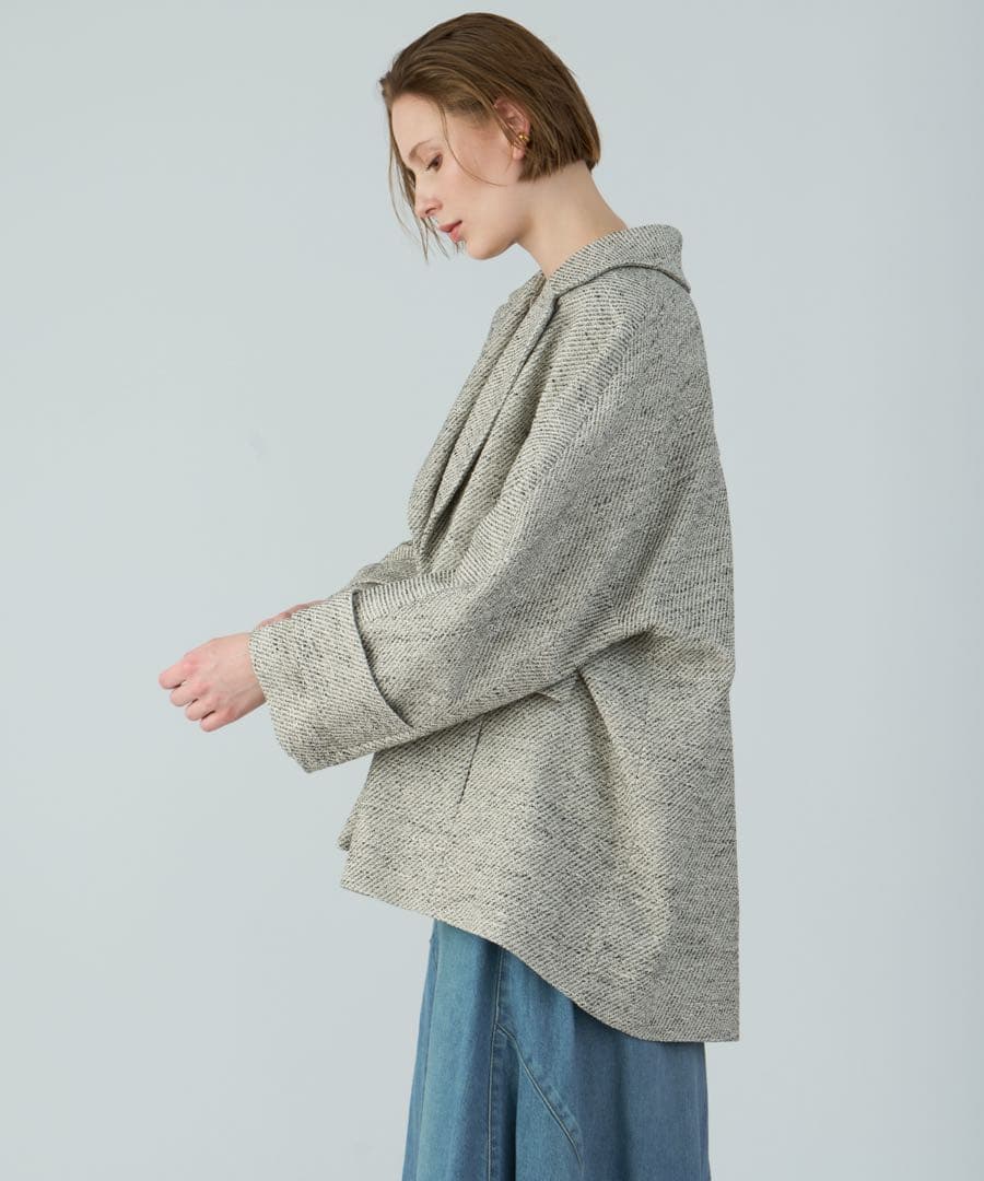 新品タグ付き HOUSE OF LOTUS ミックスツイードケープライクコート