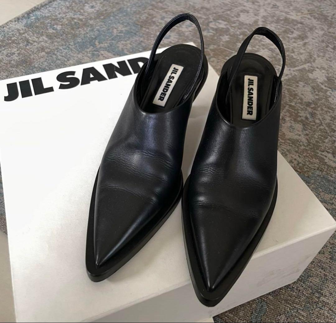 JIL SANDER ブラック ミュール 35