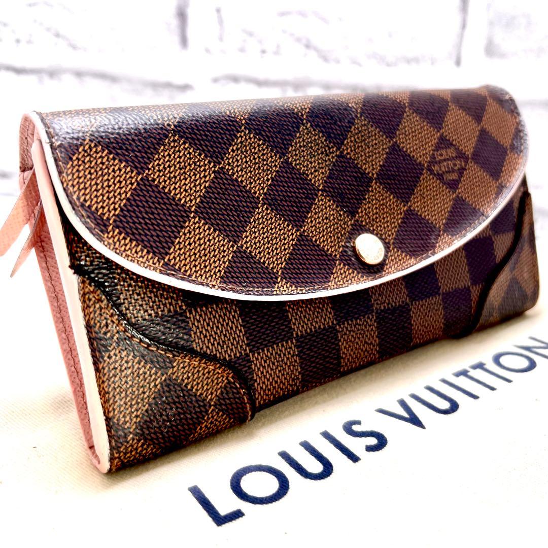 ルイヴィトン ダミエ エベヌ ポルトフォイユ カイサ ローズバレリーヌ