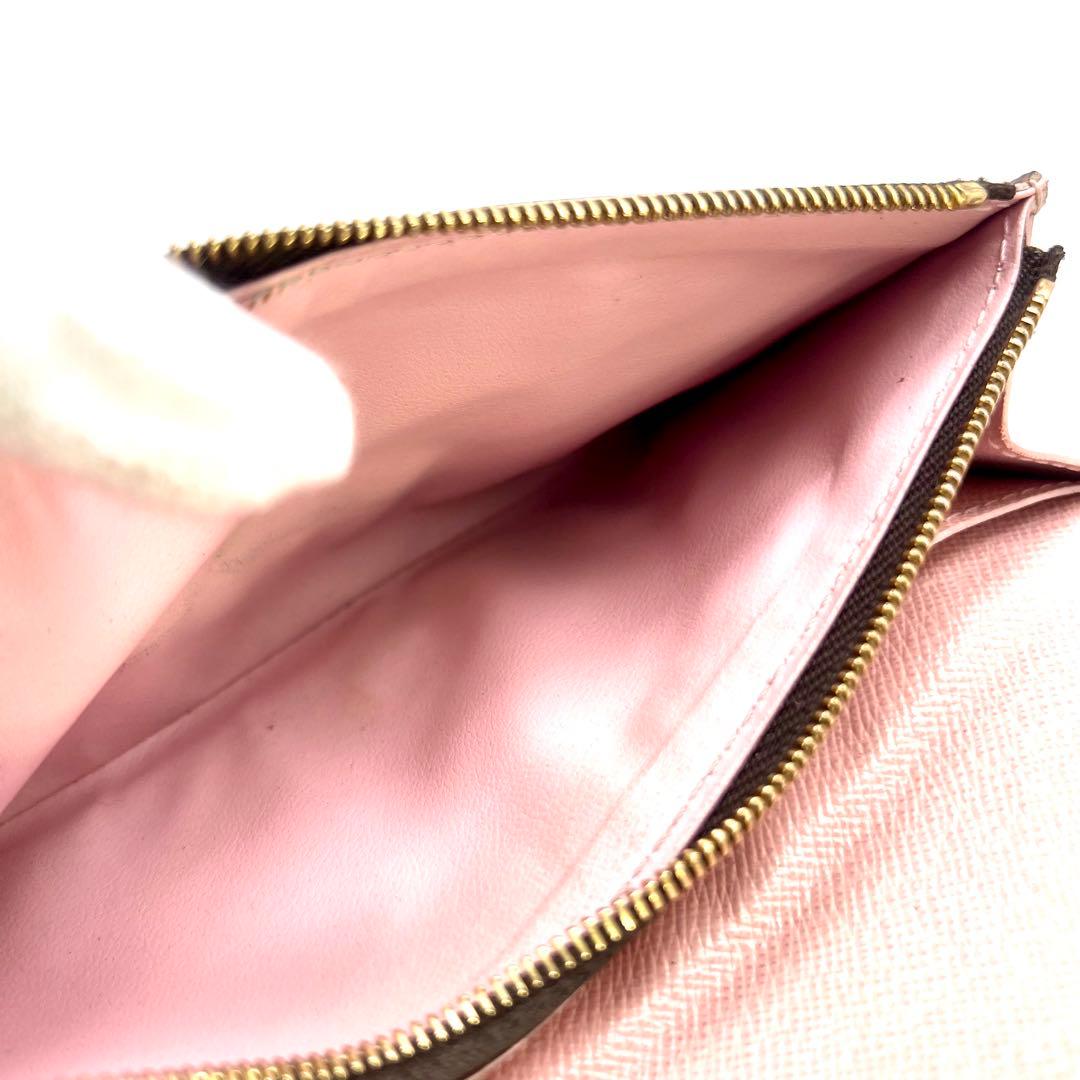 ルイヴィトン ダミエ エベヌ ポルトフォイユ カイサ ローズバレリーヌ