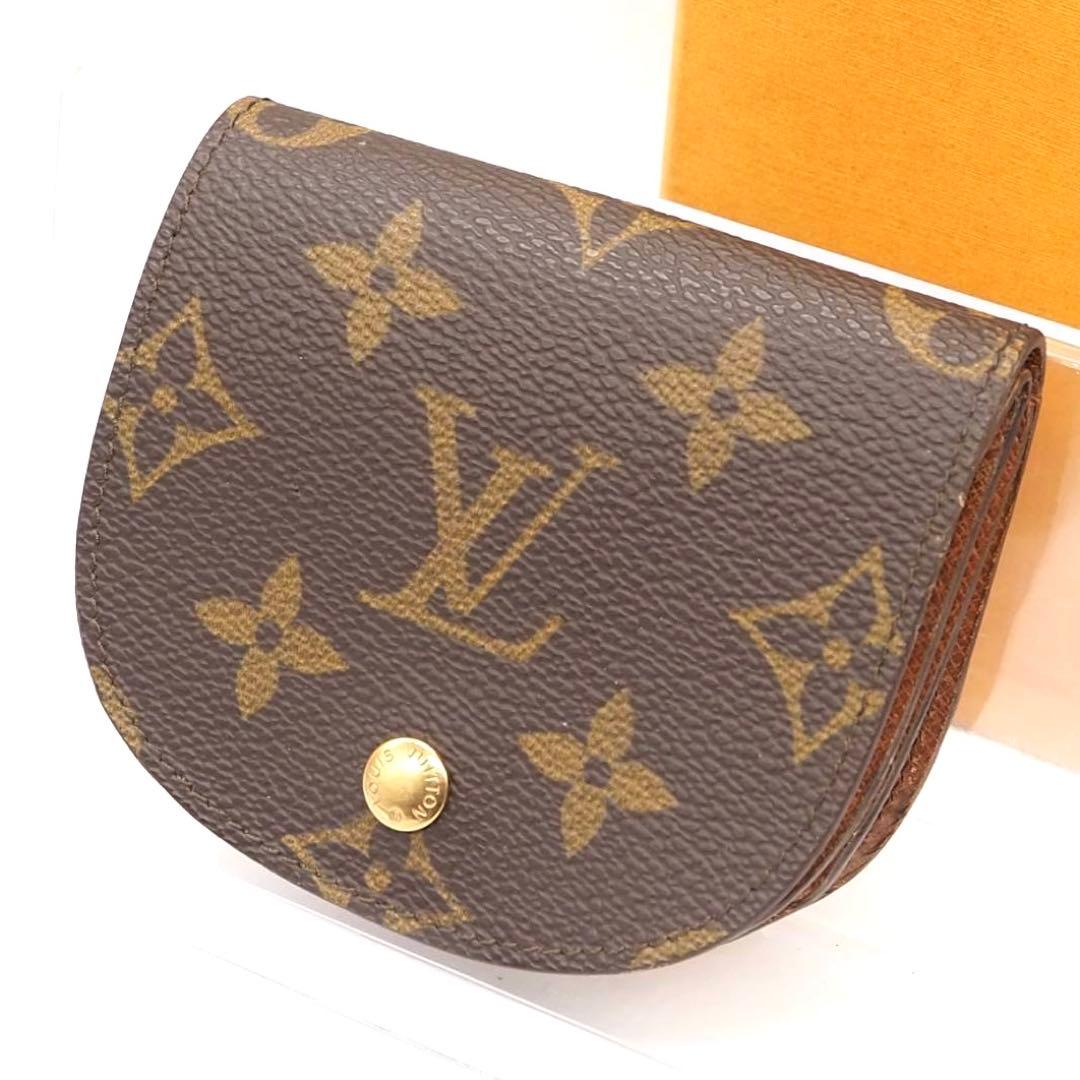 ルイヴィトン ポルトモネグゼ モノグラム ケース コンパクト ブラウン