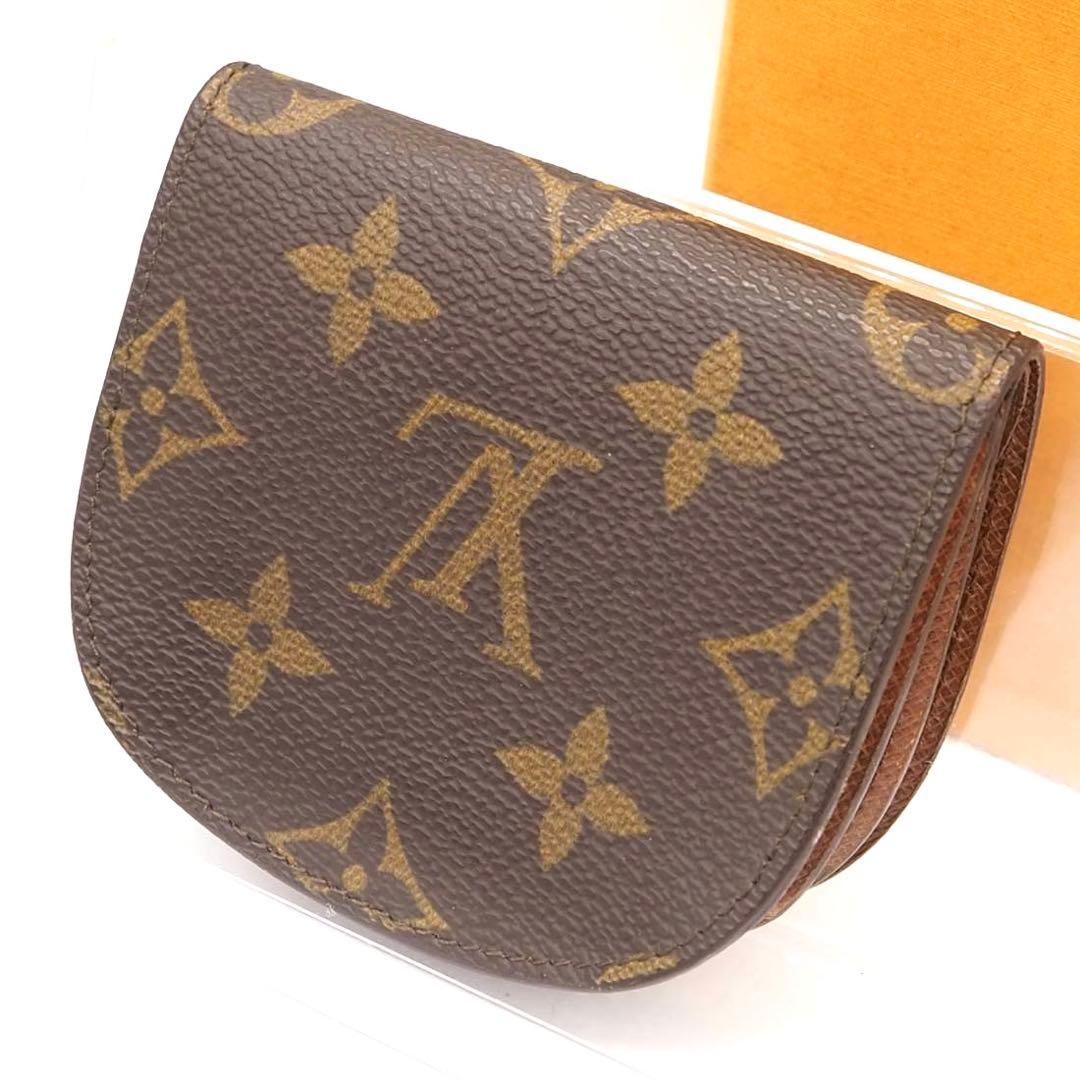 ルイヴィトン ポルトモネグゼ モノグラム ケース コンパクト ブラウン