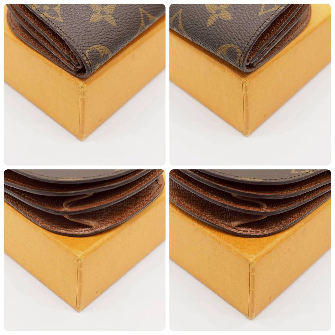 ルイヴィトン ポルトモネグゼ モノグラム ケース コンパクト ブラウン