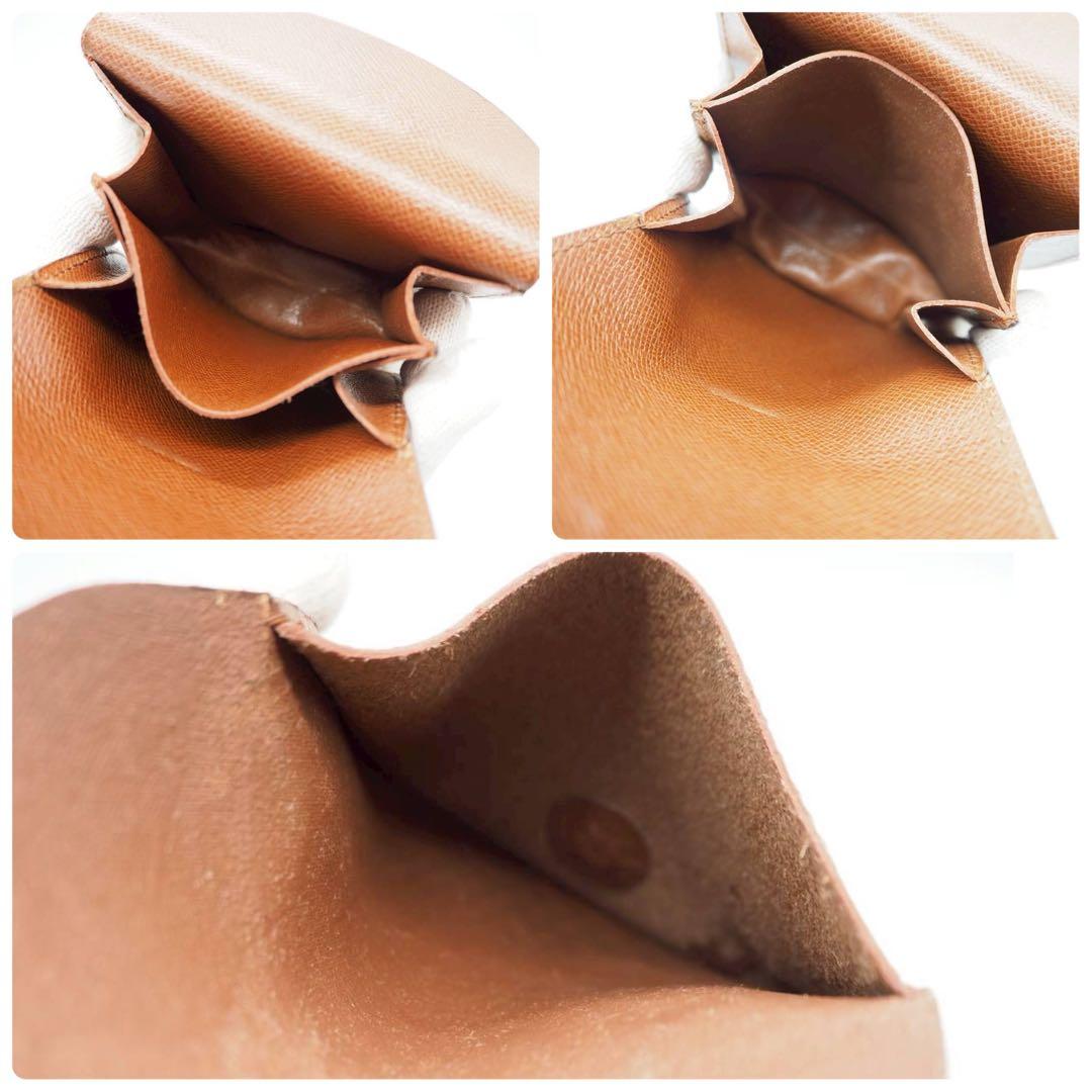 ルイヴィトン ポルトモネグゼ モノグラム ケース コンパクト ブラウン