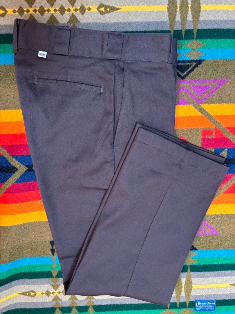 【80s】dickiesディッキーズ 874USA製 ダークブラウンW31