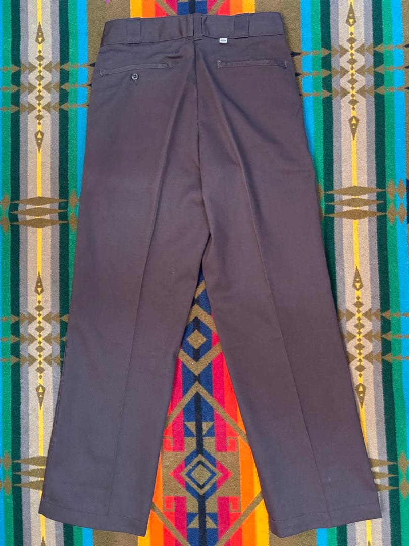 【80s】dickiesディッキーズ 874USA製 ダークブラウンW31