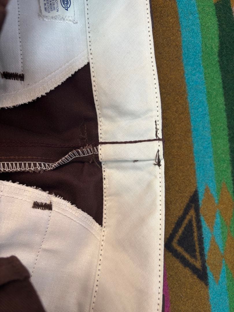 【80s】dickiesディッキーズ 874USA製 ダークブラウンW31