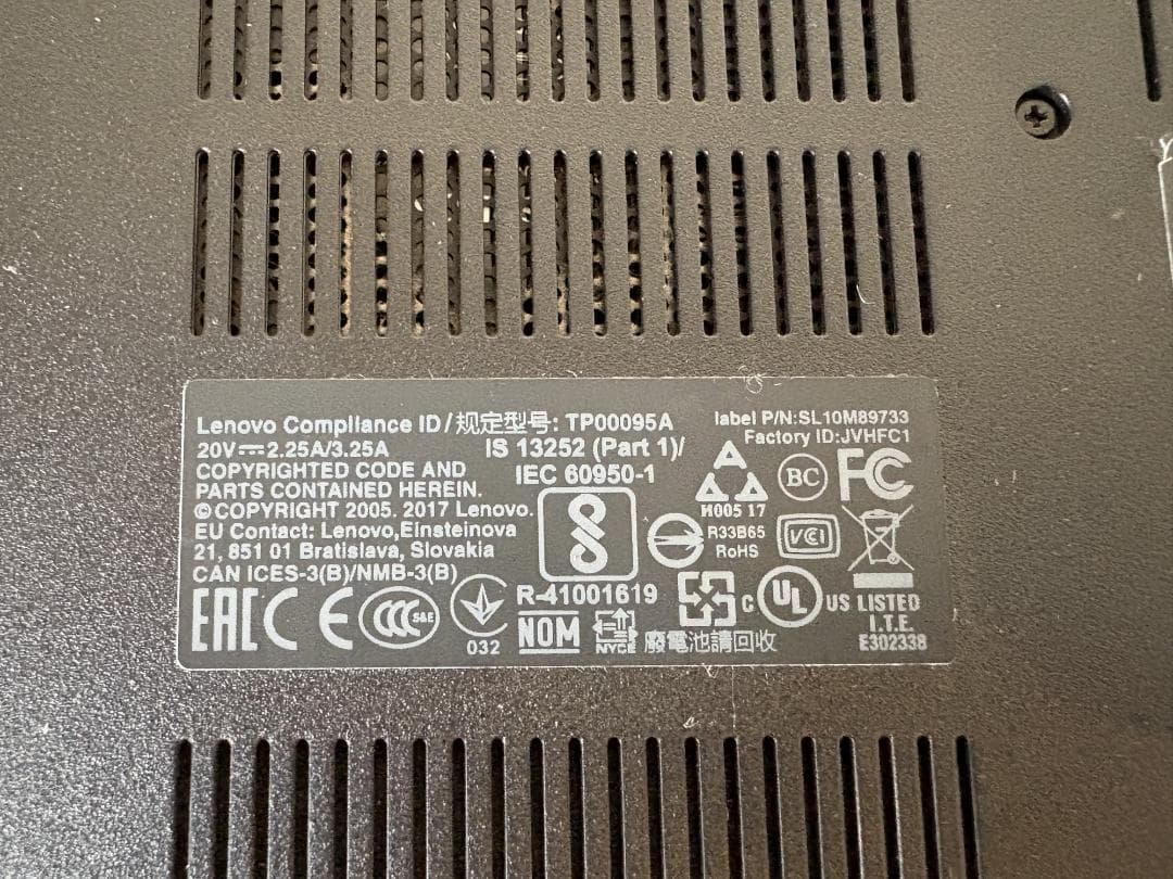 Windowsノート本体 Lenovo ThinkPad E580 Core i3 12GB SSD