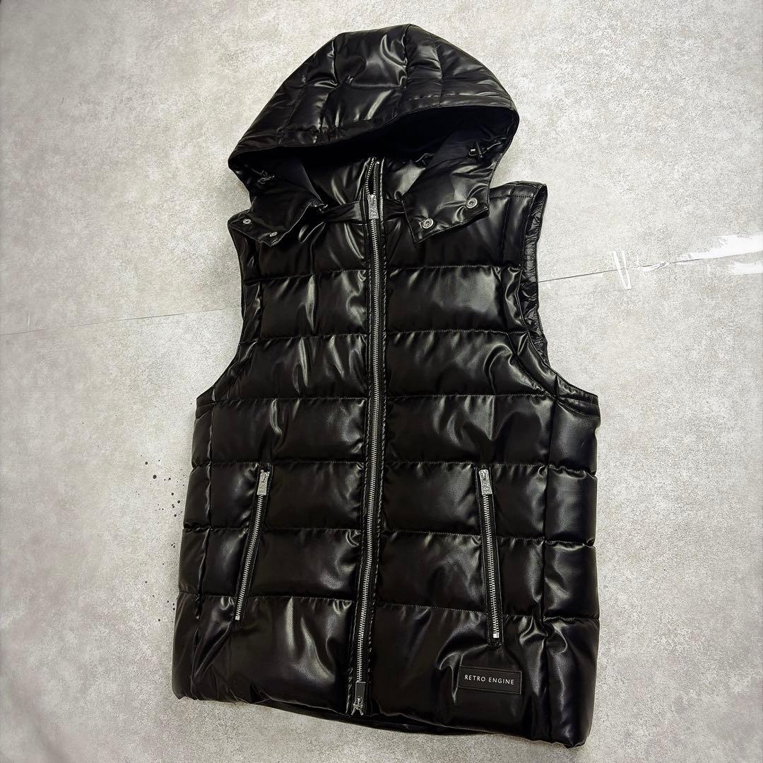 アダムスジャグラー　RTEG ダウンベスト y2k お兄系　光沢　モリモリ