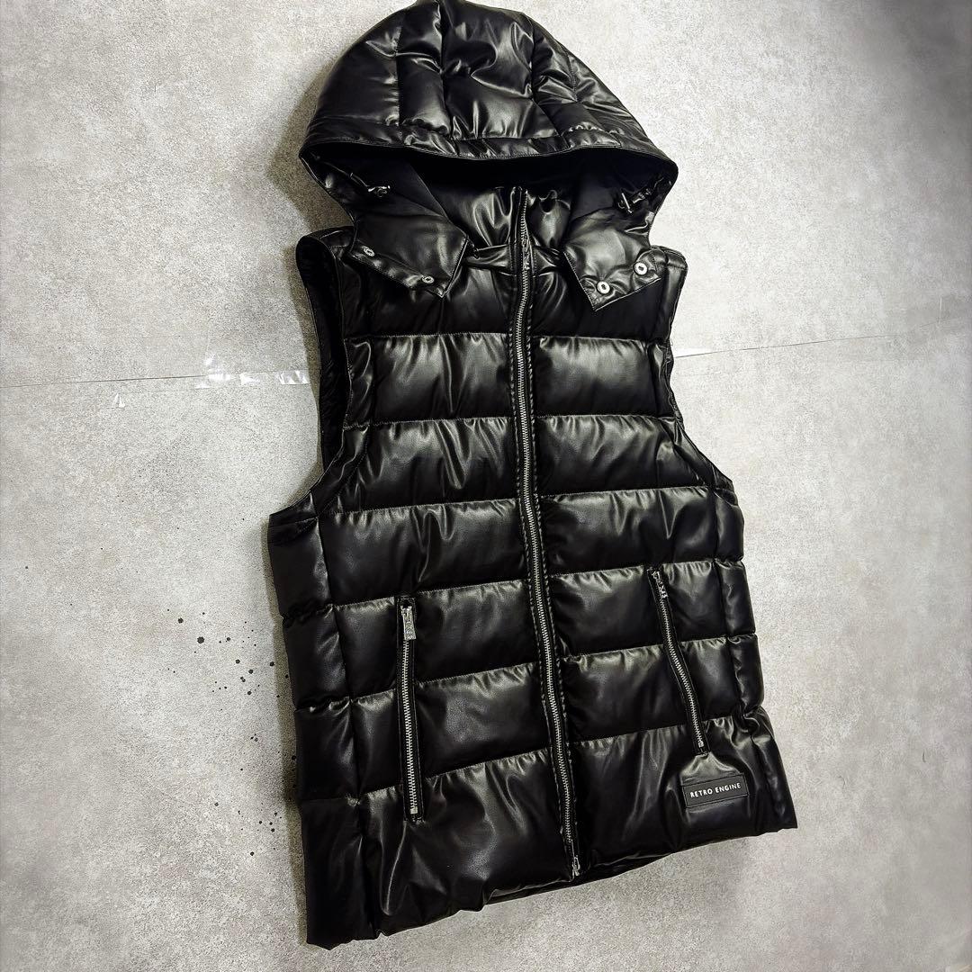 アダムスジャグラー　RTEG ダウンベスト y2k お兄系　光沢　モリモリ