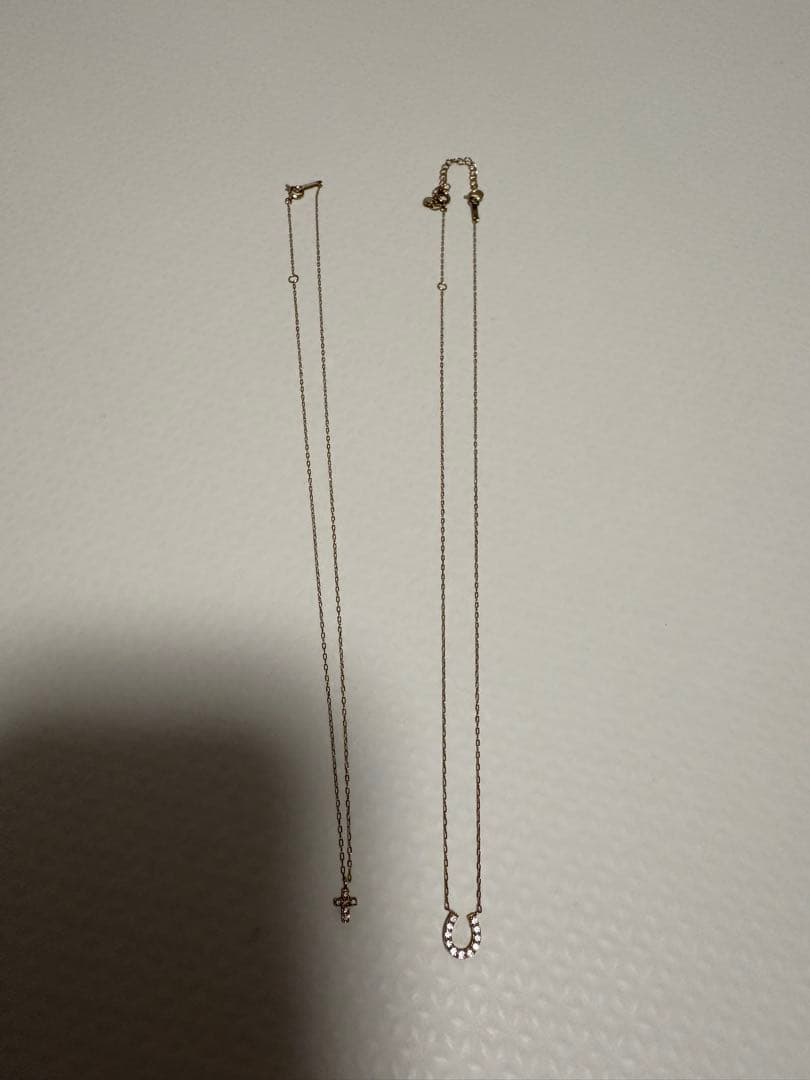 ゴールド シンプル チェーンネックレス 2本セット