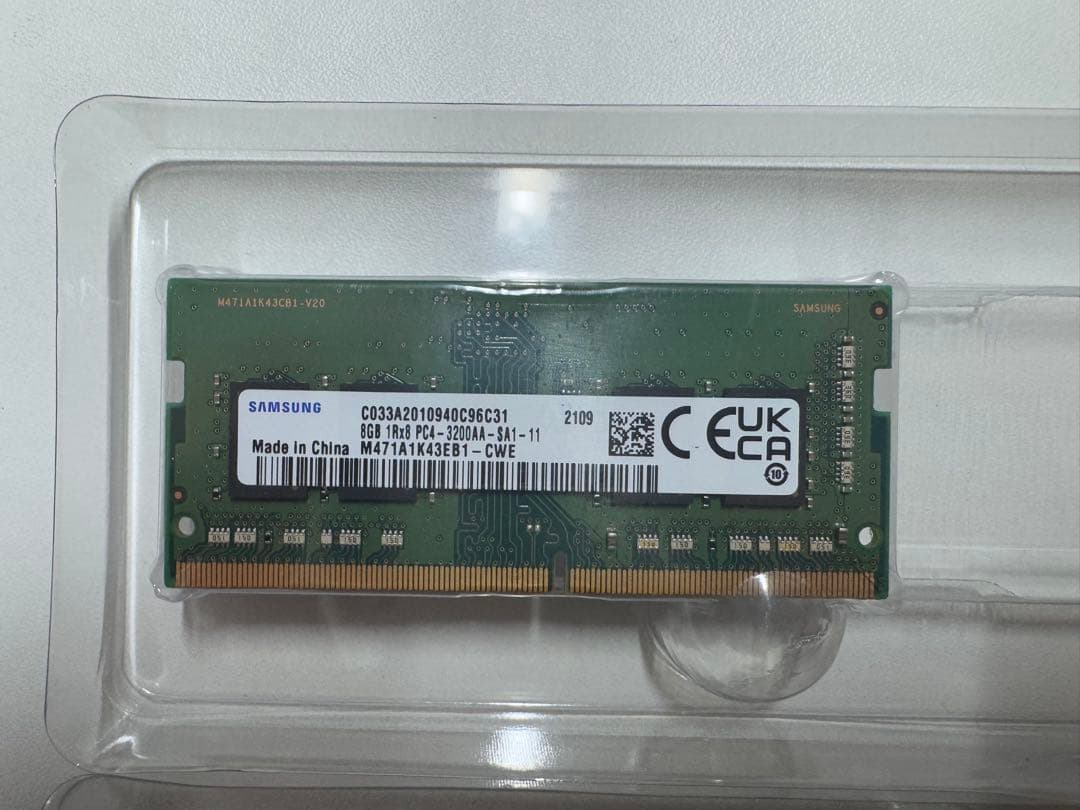 SAMSUNG PC4-3200AA 8GB×2枚（16GB） ddr4 メモリ