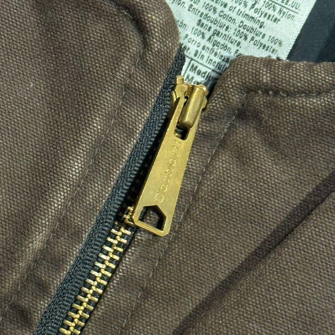 カーハート 04年製 USA製 ビンテージ ダークブラウン ダックベスト 古着