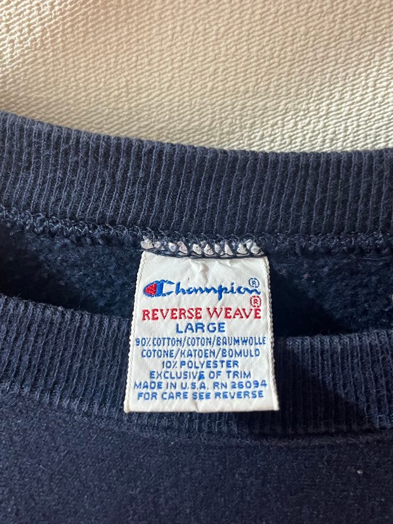 90s USA製 L 超美品 チャンピオン リバースウィーブ スウェット 刺繍