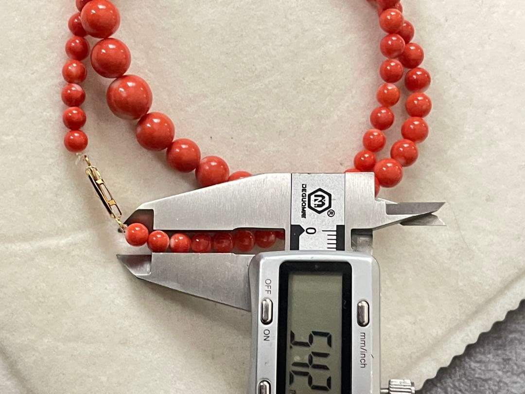 珊瑚サンゴネックレス10.6mm、重约34.5g