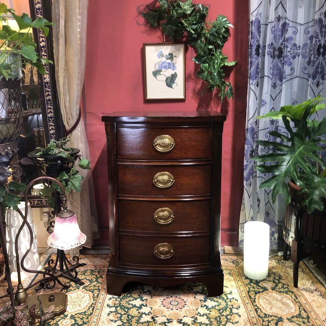 ヴィンテージ US アンティーク　３段　コンパクト　アクセント　キャビネット