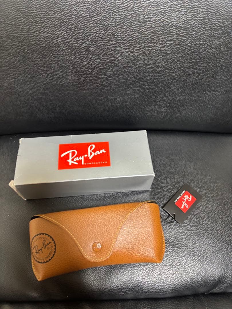 Ray-Ban サングラス 3689 ゴールド/グリーン ケース付き