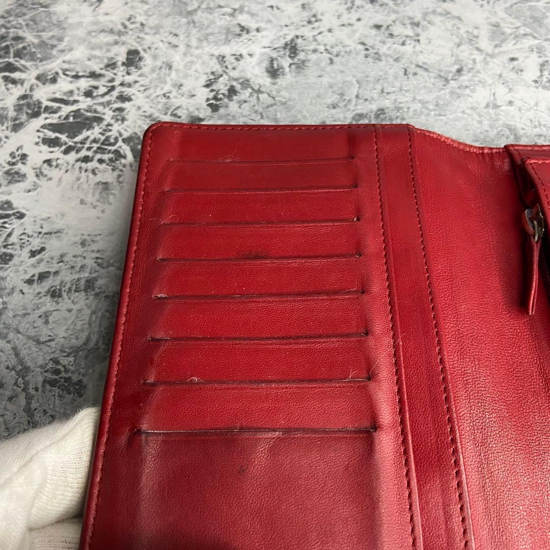 ✨CHANEL✨　シャネル　長財布　カメリア　赤　レッド