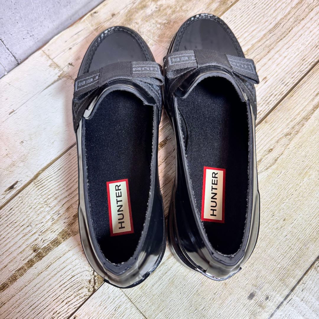 【新品未使用品】ハンター リファインド ボウ グロス ローファー UK3
