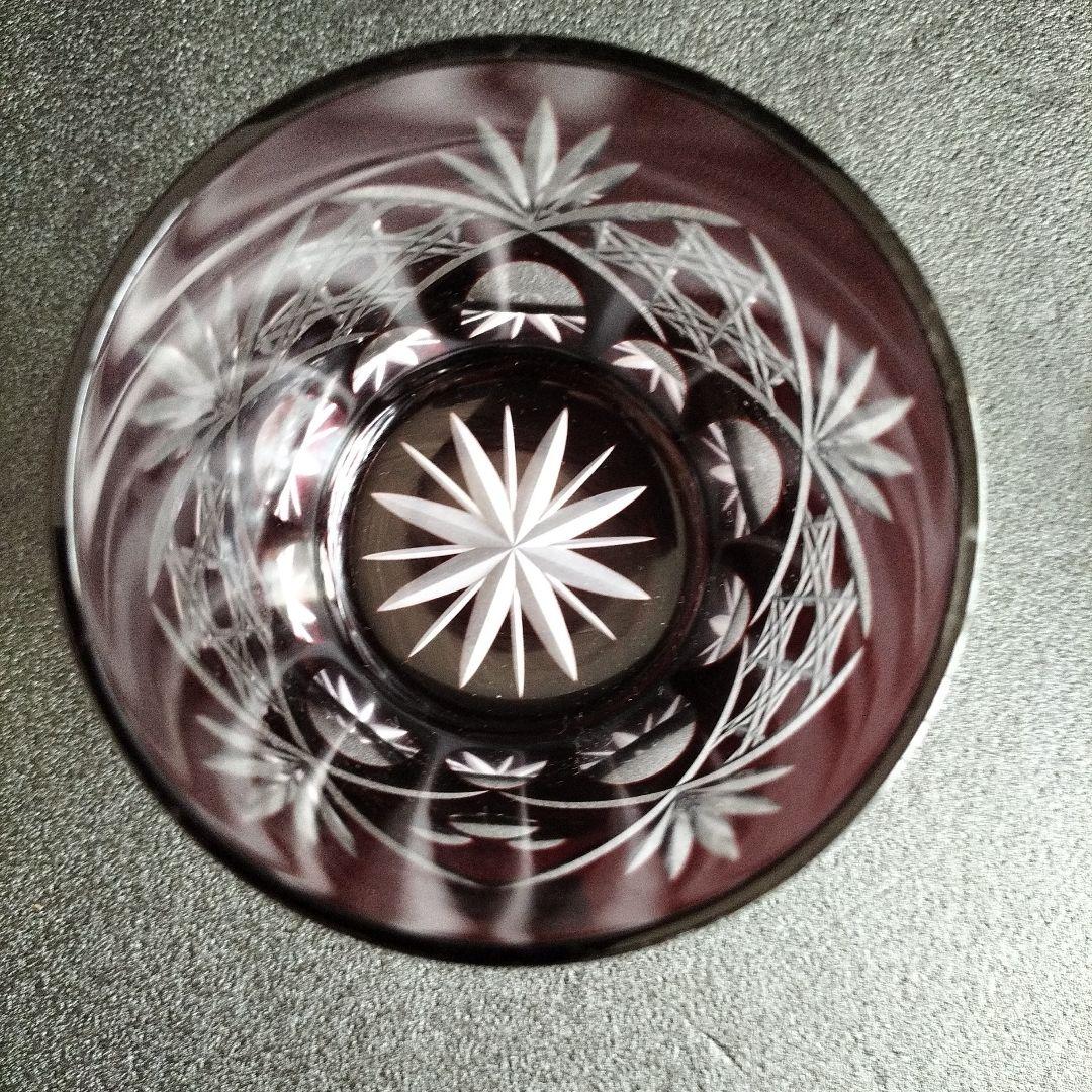 青森伝統工芸品 津軽びいどろ置物　江戸切子グラス