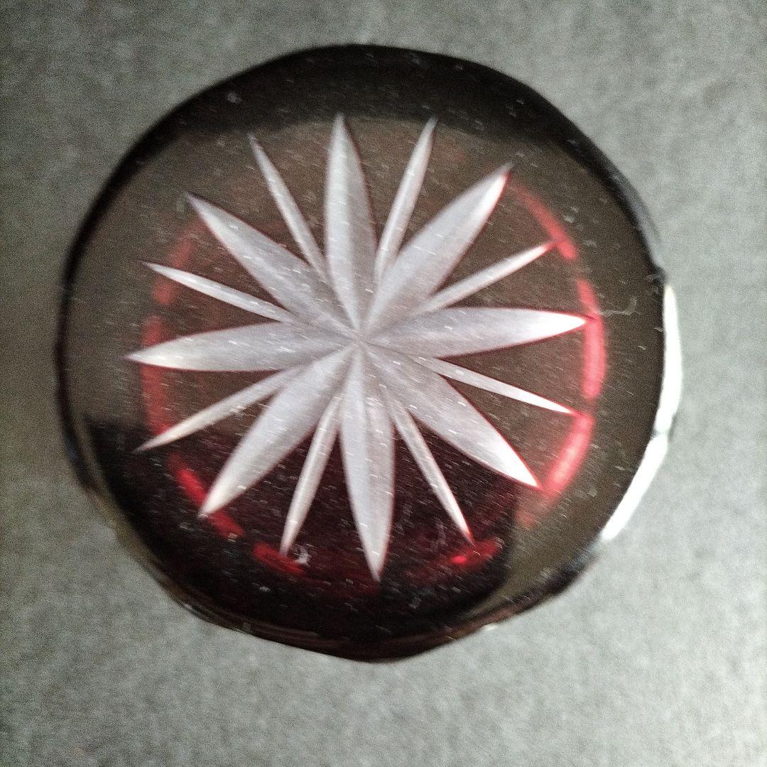 青森伝統工芸品 津軽びいどろ置物　江戸切子グラス