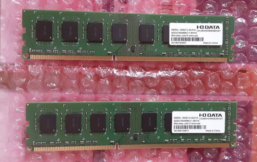 新品8GB2枚16GB　DDR3-1600対応　デスクトップPC用メモリー